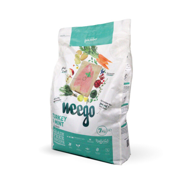 Croquettes sans céréales pour chat stérilisé à la dinde et à la menthe – Image 2