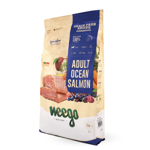 Weego - Croquettes sans céréales pour chien adulte au saumon