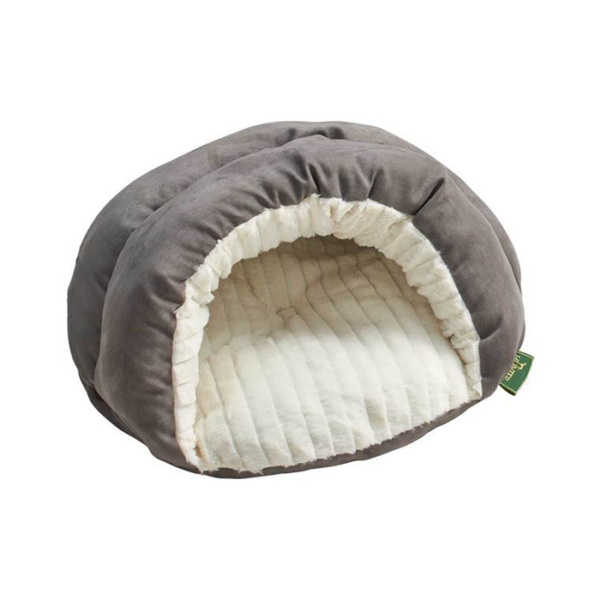 Couchage tunnel gris pour chat