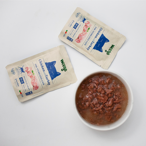 Weego - Pack pâtée sans céréales pour chat stérilisé au poulet et dinde – Image 2