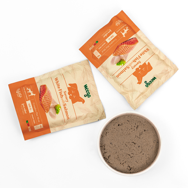 Weego - Pack de pâtée sans céréales pour chien au poisson blanc et au saumon – Image 2