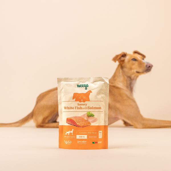 Weego - Pack de pâtée sans céréales pour chien au poisson blanc et au saumon – Image 4