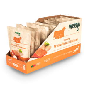 Weego - Pack de pâtée sans céréales pour chien au poisson blanc et au saumon