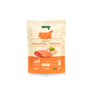 Weego - Pâtée sans céréales pour chien au poisson blanc et au saumon