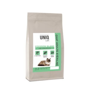 UNIQ Cat - Croquettes hypoallergéniques chat stérilisé - poisson blanc et caviar de hareng - 1,5kg